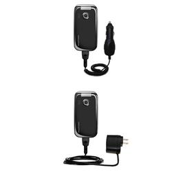 Gomadic Essential Kit for the Sony Ericsson z750c - includes Car and Wall Charger with Rapid Charge Technolo