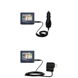 Gomadic Essential Kit for the Sony Nav-U NV-U71T - includes Car and Wall Charger with Rapid Charge Technolog