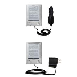 Gomadic Essential Kit for the Sony Reader PRS-505 - includes Car and Wall Charger with Rapid Charge Technolo