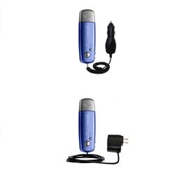 Gomadic Essential Kit for the Sony Walkman NW-E002F - includes Car and Wall Charger with Rapid Charge Techno