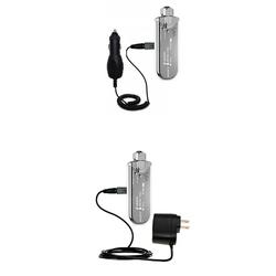 Gomadic Essential Kit for the Sony Walkman NW-E507 - includes Car and Wall Charger with Rapid Charge Technol