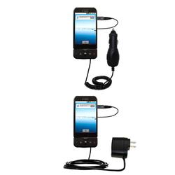 Gomadic Essential Kit for the T-Mobile G1 Google - includes Car and Wall Charger with Rapid Charge Technolog