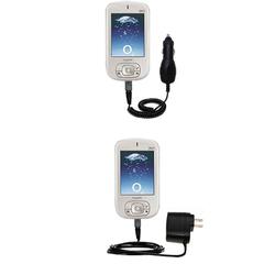Gomadic Essential Kit for the T-Mobile MDA Compact - includes Car and Wall Charger with Rapid Charge Technol