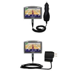 Gomadic Essential Kit for the TomTom GO 630 - includes Car and Wall Charger with Rapid Charge Technology -
