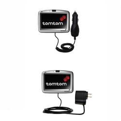Gomadic Essential Kit for the TomTom Go - includes Car and Wall Charger with Rapid Charge Technology - Goma