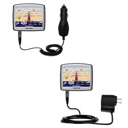 Gomadic Essential Kit for the TomTom ONE Europe 22 - includes Car and Wall Charger with Rapid Charge Technol
