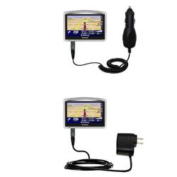 Gomadic Essential Kit for the TomTom XL 330 - includes Car and Wall Charger with Rapid Charge Technology -
