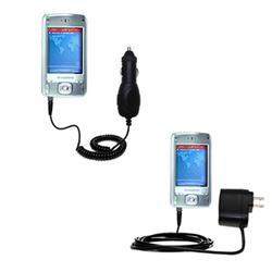 Gomadic Essential Kit for the Vodaphone VPA Compact II - includes Car and Wall Charger with Rapid Charge Tec