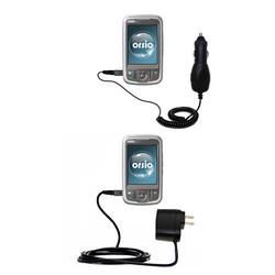 Gomadic Essential Kit for the i-Mate Ultimate 6150 - includes Car and Wall Charger with Rapid Charge Technol