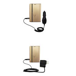Gomadic Essential Kit for the i-Mate Ultimate 7150 - includes Car and Wall Charger with Rapid Charge Technol
