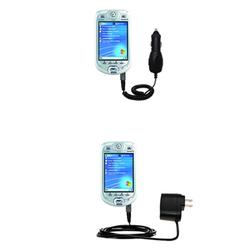 Gomadic Essential Kit for the i-Mate Ultimate 8150 - includes Car and Wall Charger with Rapid Charge Technol