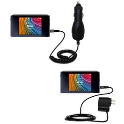 Gomadic Essential Kit for the iRiver Clix 2 (Clix2 / U20) - includes Car and Wall Charger with Rapid Charge