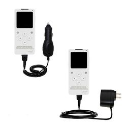 Gomadic Essential Kit for the iRiver E10 - includes Car and Wall Charger with Rapid Charge Technology - Gom