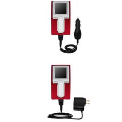 Gomadic Essential Kit for the iRiver H10 20GB - includes Car and Wall Charger with Rapid Charge Technology