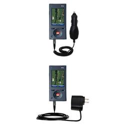 Gomadic Essential Kit for the uPro uPro Golf GPS - includes Car and Wall Charger with Rapid Charge Technolog