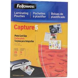 Fellowes 52010 4x6 Photo Laminating Pouches - 25-Pack