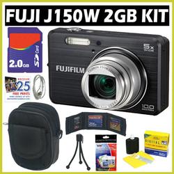 Fuji Finepix J150W 10MP Digital Camera (Black) + 2GB Accessory Kit