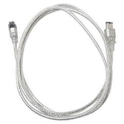 Fuji Labs 6 ft. IEEE-1394 6 pin to 4 pin Clear Firewire Cable Model IE 1394-643-CPY