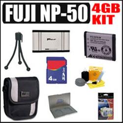 Fujifilm FujiFilm NP-50 Lithium Ion Rechargeable Battery 4GB Accessory Kit