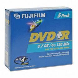 Fujifilm 4x DVD+R Media - 4.7GB - 5 Pack
