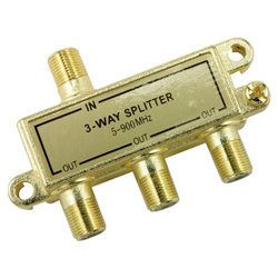 GE AV23232 3-Way Signal Splitter - 3-way - Satellite Splitter