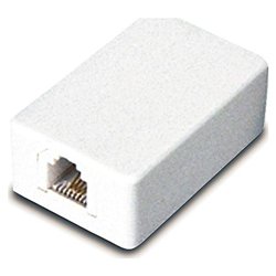 GE Mini Surface Jack Mounting Box - RJ-11 Phone - White