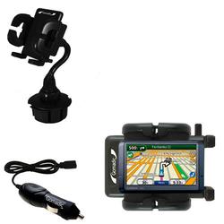 Gomadic Garmin Nuvi 265WT Auto Cup Holder with Car Charger - Uses TipExchange