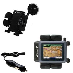 Gomadic Garmin Nuvi 550 Flexible Auto Windshield Holder with Car Charger - Uses TipExchange