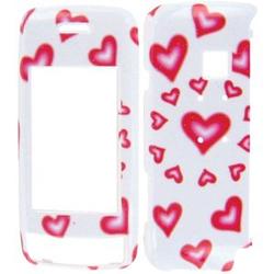 Wireless Emporium, Inc. Glitter Hearts Snap-On Protector Case Faceplate for LG Voyager VX10000