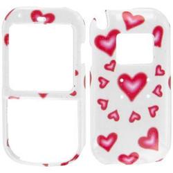 Wireless Emporium, Inc. Glitter Hearts Snap-On Protector Case Faceplate for Palm Centro