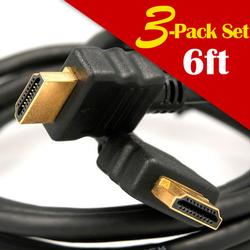 Eforcity HDMI M / M Cable 3-Pack Set, 6 FT / 2M