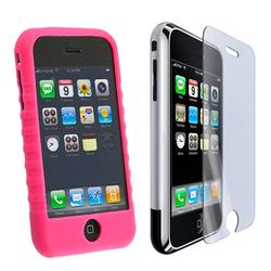 Eforcity HOT PInk Toner SILICONE SKIN CASE / PROTECTOR FOR APPLE IPHONE