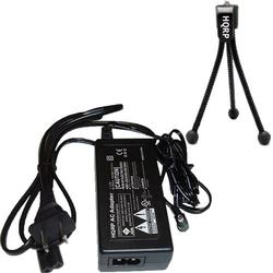 HQRP Replacement AC Adapter / Power Supply for Canon DC 22, DC 40, DC 50 + Tripod