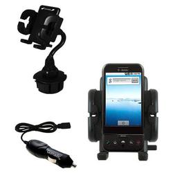 Gomadic HTC Dream Auto Cup Holder with Car Charger - Uses TipExchange