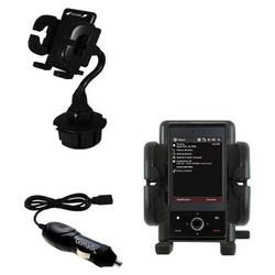 Gomadic HTC Raphael Auto Cup Holder with Car Charger - Uses TipExchange