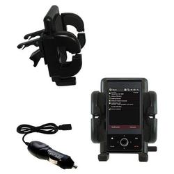 Gomadic HTC Raphael Auto Vent Holder with Car Charger - Uses TipExchange