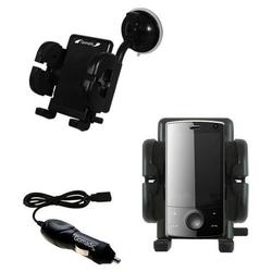 Gomadic HTC Victor Flexible Auto Windshield Holder with Car Charger - Uses TipExchange