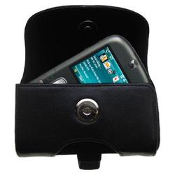 Gomadic Horizontal Leather Case with Belt Clip/Loop for the HTC Iris