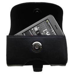 Gomadic Horizontal Leather Case with Belt Clip/Loop for the HTC P3470