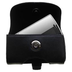 Gomadic Horizontal Leather Case with Belt Clip/Loop for the HTC Victor