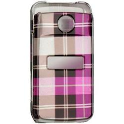 Wireless Emporium, Inc. Hot Pink Checkered Snap-On Protector Case Faceplate for Sony Ericsson TM506