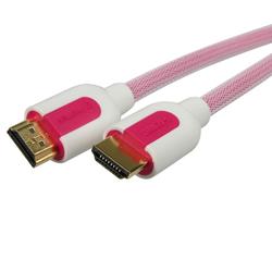 Eforcity INSTEN Premium HDMI M/M Cable 1.3 - 15 FT - Mesh Pink by Eforcity