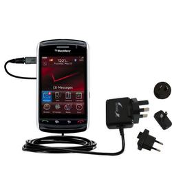 Gomadic International Wall / AC Charger for the Blackberry 9500 - Brand w/ TipExchange Technology
