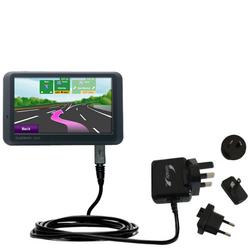 Gomadic International Wall / AC Charger for the Garmin Nuvi 775T - Brand w/ TipExchange Technology