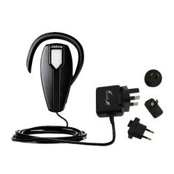 Gomadic International Wall / AC Charger for the Jabra BT135 - Brand w/ TipExchange Technology