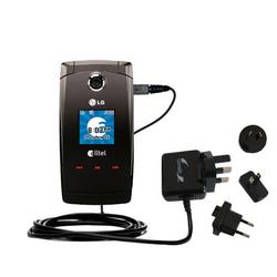 Gomadic International Wall / AC Charger for the LG Wave AX380 - Brand w/ TipExchange Technology