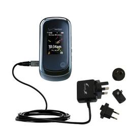 Gomadic International Wall / AC Charger for the Motorola VU30 - Brand w/ TipExchange Technology