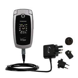 Gomadic International Wall / AC Charger for the Samsung SCH-u410 - Brand w/ TipExchange Technology
