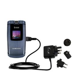 Gomadic International Wall / AC Charger for the Samsung SGH-A747 - Brand w/ TipExchange Technology