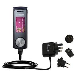 Gomadic International Wall / AC Charger for the Samsung SGH-F200 - Brand w/ TipExchange Technology